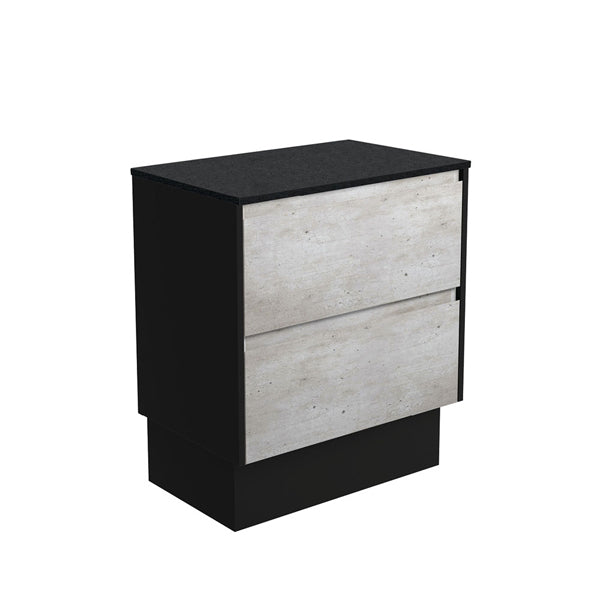 Amato Industrial 750 Cabinet on Kickboard, Satin Black Panels