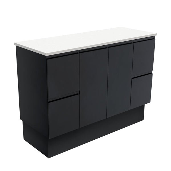 Fingerpull Satin Black 1200 Cabinet on Kickboard