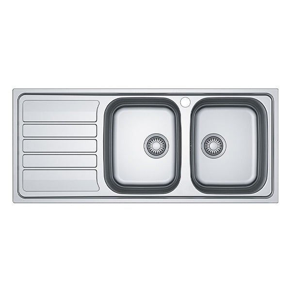 Franke Flash Flx621 Double Bowl Sink Left Hand DrainRight Hand Bowl