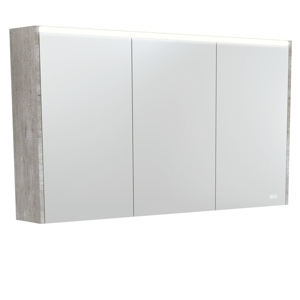1200 LED Mirror Cabinet with Industrial Side Panels
