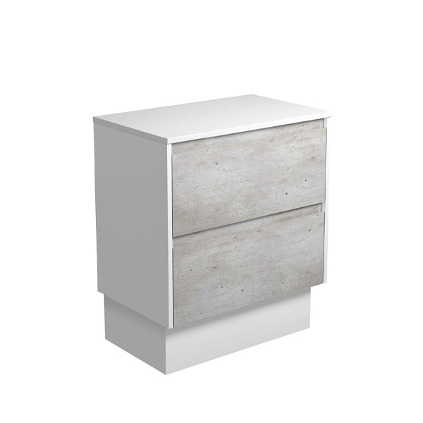 Amato Industrial 750 Cabinet on Kickboard, Satin White Panels