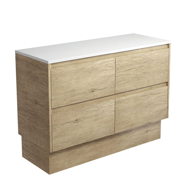 Amato Scandi Oak 1200 Cabinet on Kickboard, Scandi Oak Panels