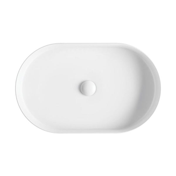 Eleanor Oval Above Counter Fluted Basin, Matte White