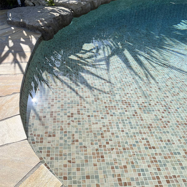 312x495mm Ezarri Pool Mosaic - Aquarelle Effect 25mm Safe (Anti-Slip)