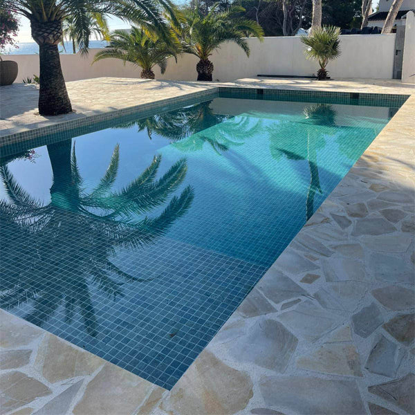 365x365mm Ezarri Pool Mosaic - Zen Stone Bali Stone 50mm Matt