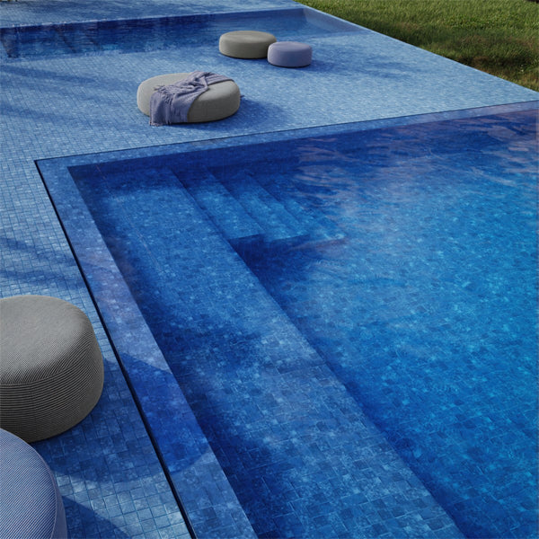 365x365mm Ezarri Pool Mosaic - Zen Stone Bluestone 50mm Matt
