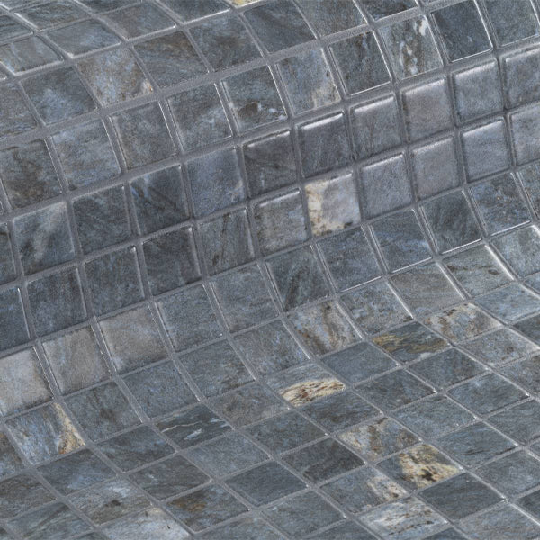 312x495mm Ezarri Pool Mosaic - Zen Stone Dolerite 25mm Matt