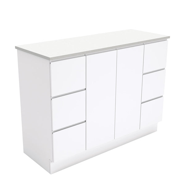 Fingerpull Gloss White 1200 Cabinet on Kickboard