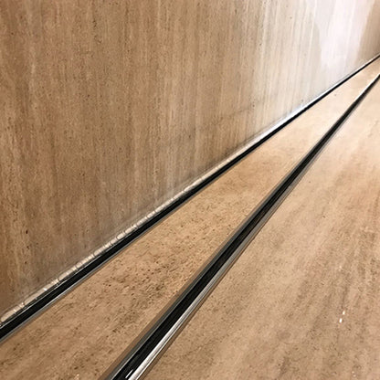 Lauxes 3000x100x21mm Slimline Tile Insert 21 (STI21) Silk Silver