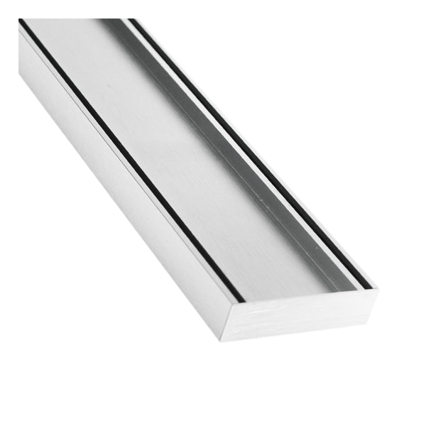 Lauxes 5600x100x26mm Slimline Tile Insert (STI) Silk Silver