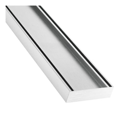 Lauxes 5600x100x26mm Slimline Tile Insert (STI) Silk Silver