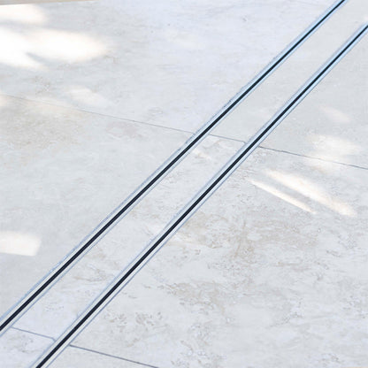 Lauxes 5600x100x26mm Slimline Tile Insert (STI) Silk Silver