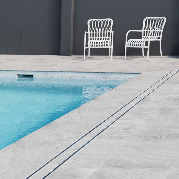 Lauxes 5600x100x26mm Slimline Tile Insert (STI) Silk Silver