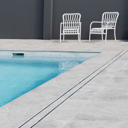 Lauxes 5600x100x26mm Slimline Tile Insert (STI) Silk Silver