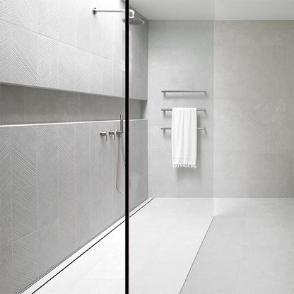 Lauxes 5600x100x26mm Slimline Tile Insert (STI) Silk Silver
