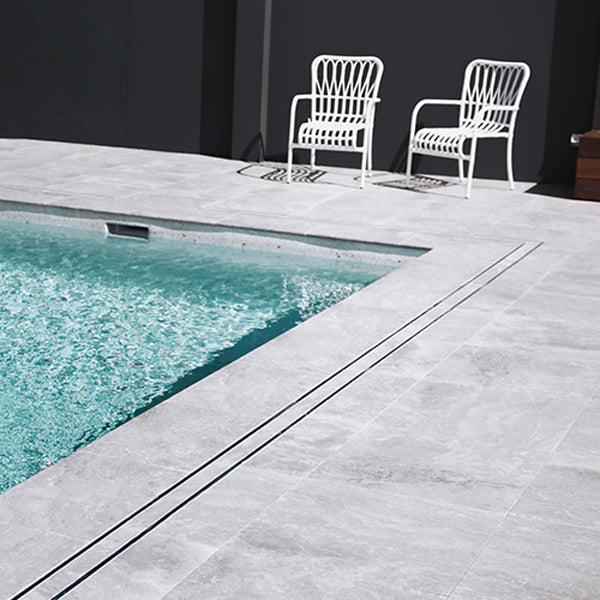 Lauxes 5600x100x26mm Slimline Tile Insert (STI) Silk Silver