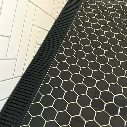 Lauxes 5600x100x26mm Wide Standard Floor Grate (MWSFG) Midnight