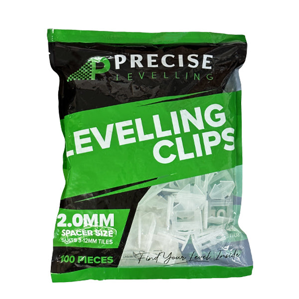 Precise - 100 Tile Levelling Clips 2mm