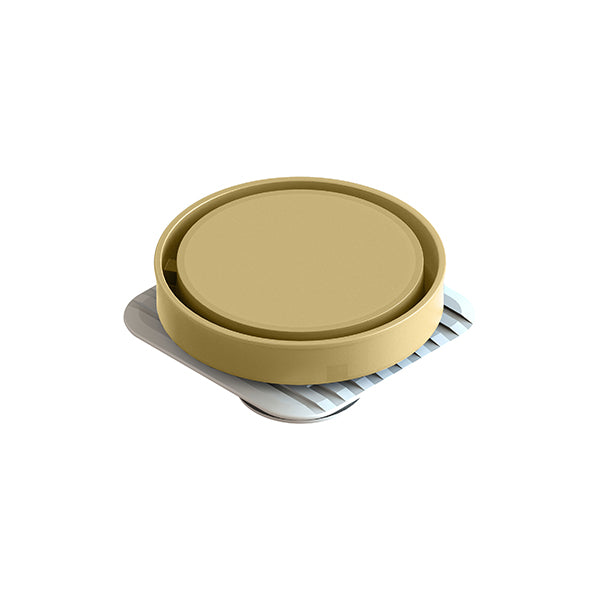 Round Bermuda Megaflex Flipper 115mm - 50mm Outlet - 11503.23 Brushed Gold