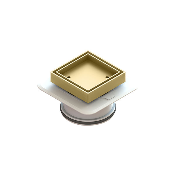 Square Bermuda Lowline Megaflex 100x100mm - 100mm Outlet - 11213.23 Brushed Gold