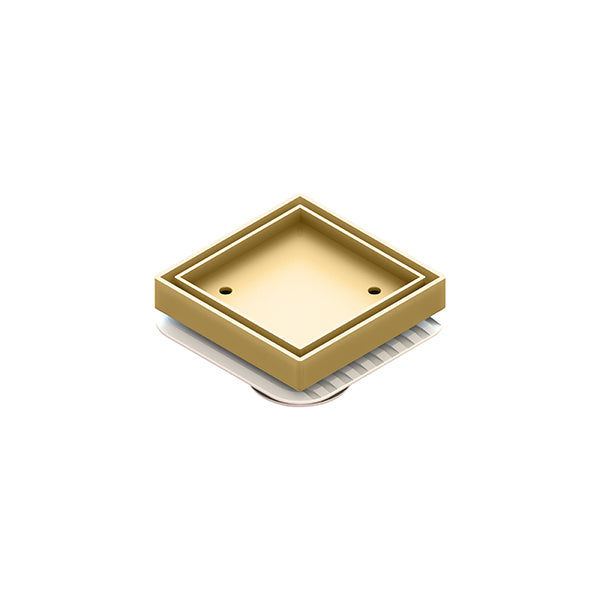 Square Bermuda Lowline Megaflex 100x100mm - 50mm Outlet - 11215.04 Polished Brass