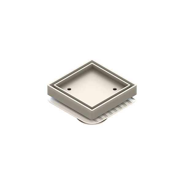 Square Bermuda Lowline Megaflex 100x100mm - 50mm Outlet - 11215.06 Brushed Nickel