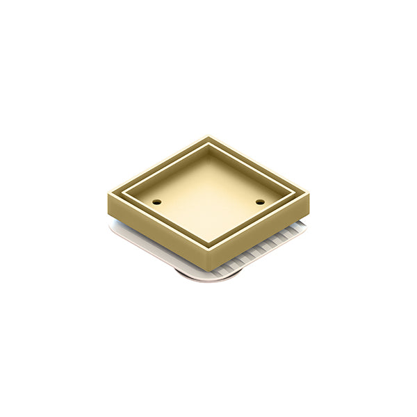 Square Bermuda Lowline Megaflex 100x100mm - 50mm Outlet - 11215.23 Brushed Gold