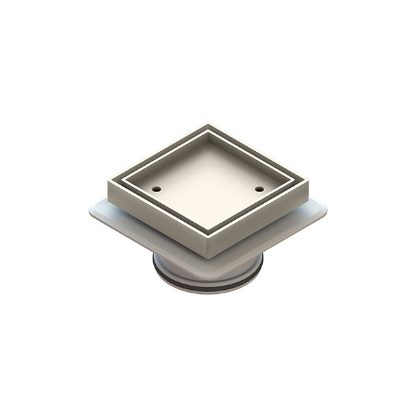 Square Bermuda Lowline Megaflex 100x100mm - 80mm Outlet - 11214.06 Brushed Nickel