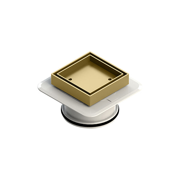 Square Bermuda Megaflex 100x100mm - 100mm Outlet - 11203.23 Brushed Gold