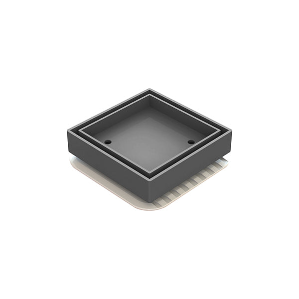 Square Bermuda Megaflex 100x100mm - 50mm Outlet - 11205.21 Brushed Chrome