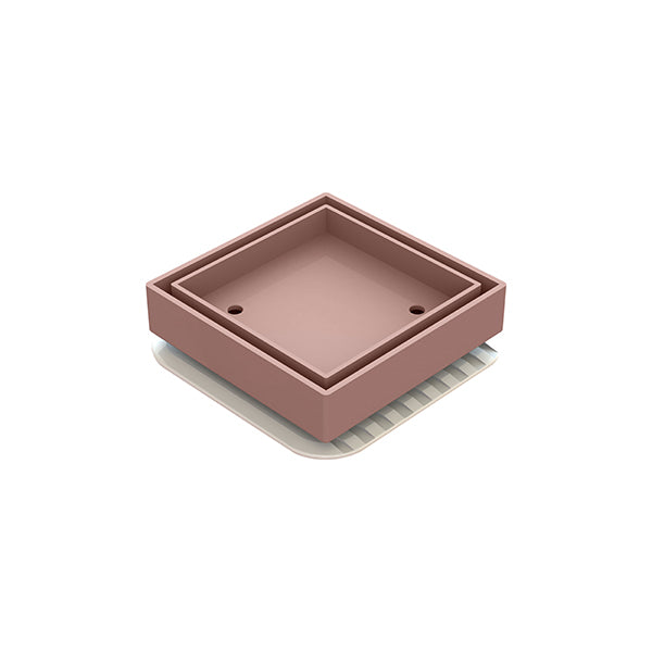 Square Bermuda Megaflex 100x100mm - 50mm Outlet - 11205.28 Brushed Rose Gold