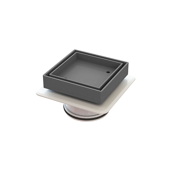 Square Bermuda Megaflex 100x100mm - 80mm Outlet - 11204.21 Brushed Chrome