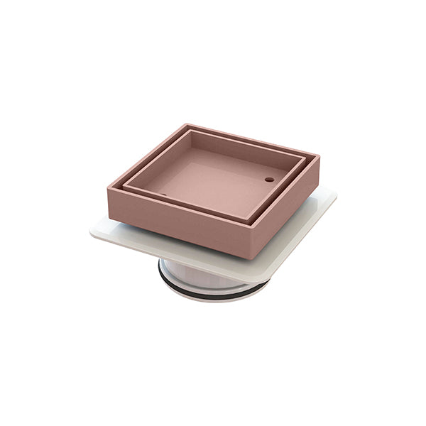 Square Bermuda Megaflex 100x100mm - 80mm Outlet - 11204.28 Brushed Rose Gold