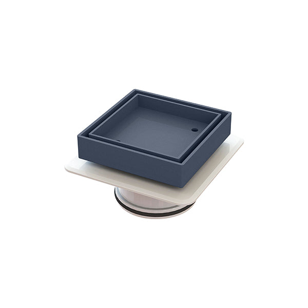 Square Bermuda Megaflex 100x100mm - 80mm Outlet - 11204.29 Brushed Gun Metal Grey