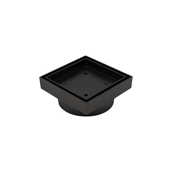 Square Bermuda Standard 115x115mm - 100mm Outlet - 11101.05 Black Chrome