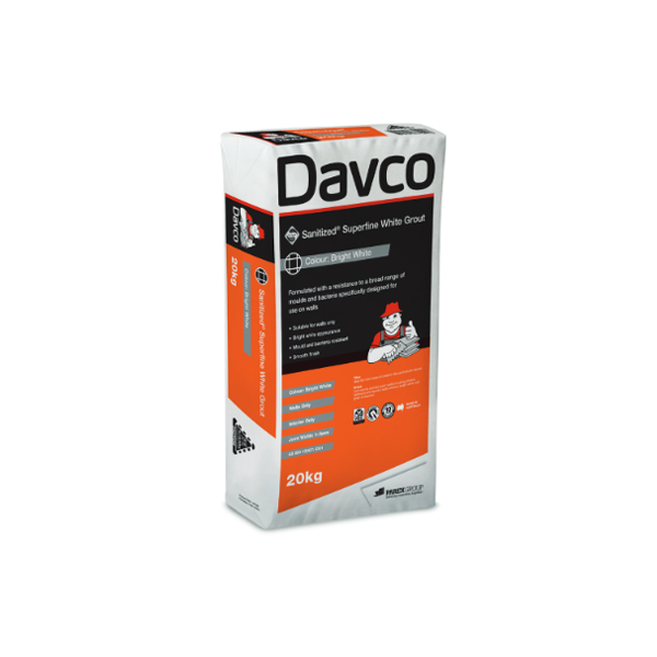 Davco Sanitized Superfine White Grout 20KG