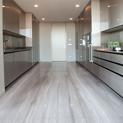 Tilermade - 600x600 Grey Teakwood Serpeggiante Marble Polished