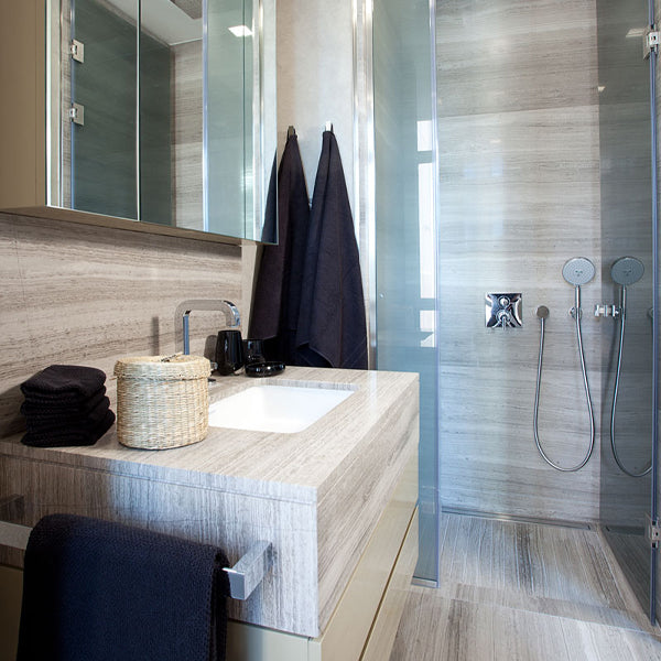 Tilermade - 600x600 Grey Teakwood Serpeggiante Marble Polished