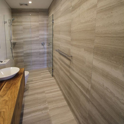 Tilermade - 600x600 Grey Teakwood Serpeggiante Marble Polished