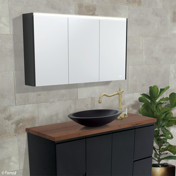 1200 LED Mirror Cabinet with Industrial Side Panels