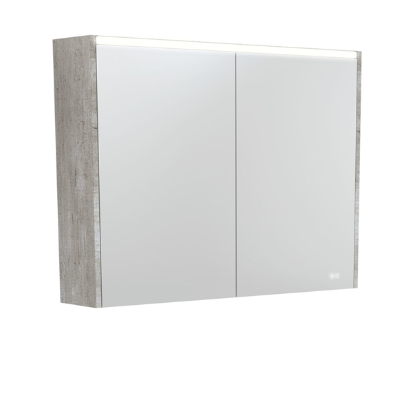 900 LED Mirror Cabinet with Industrial Side Panels