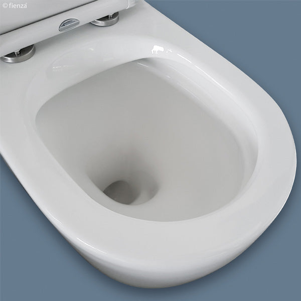 Alix Back-to-Wall Toilet Suite, Grey Seat