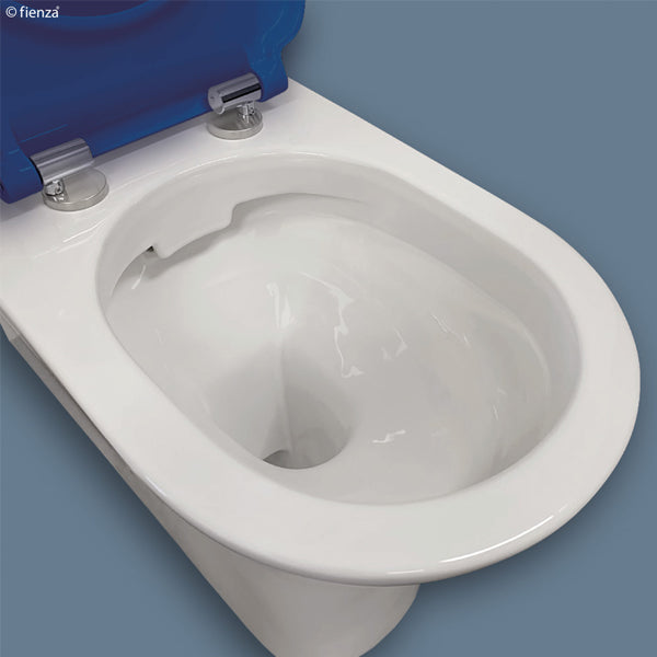 Delta Care Back-to-Wall Toilet Suite, Blue Seat