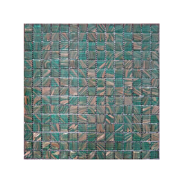 327x327mm Emerald Gold Glass Mosaic