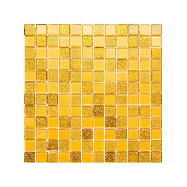 325x325mm Gold Glitter Glass Mosaic