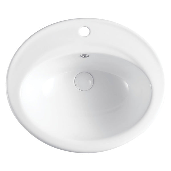 Lacy Fully-Inset Basin, 1 Tap Hole