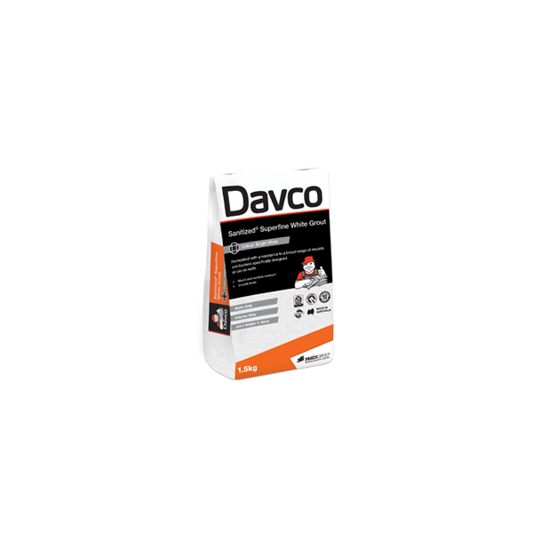 Davco Sanitized Superfine White Grout 5KG